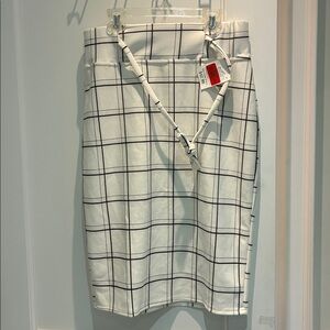BNWT Classic Concepts LA Plaid White Skirt 👵MT